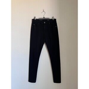 AG Adriano Goldschmied Farrah High Rise Skinny Ankle Jeans Super Black Size 27